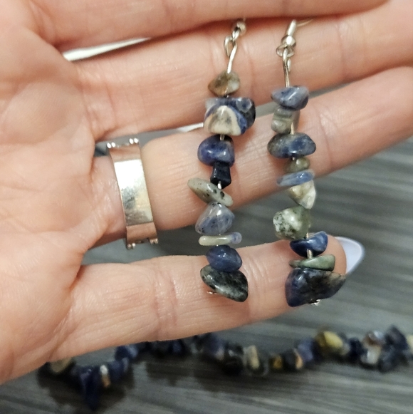 NEW French Connection Blue Stone Ring + Matching Jewelry Set - Picture 4 of 8